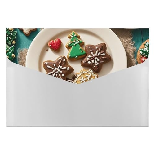 Dokumentenmappen, Kunststoff, Weihnachtsplätzchen, bedruckt, Briefgröße, tragbare Ordner, 6 Fächer, Organizer für Zuhause und Büro Dokumentenmappen, Kunststoff, Weihnachtsplätzchen, bedruckt, Briefgröße, tragbare Ordner, 6 Fächer, Organizer für Zuhause und Büro von RTBKLYQ