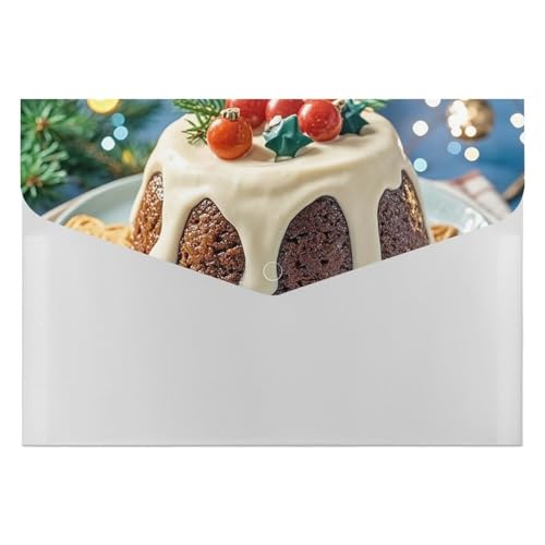 Dokumentenmappen, Kunststoff, Weihnachtspudding, bedruckt, Briefgröße, tragbare Ordner, 6 Fächer, Organizer für Zuhause und Büro Dokumentenmappen, Kunststoff, Weihnachtspudding, bedruckt, Briefgröße, tragbare Ordner, 6 Fächer, Organizer für Zuhause und Büro von RTBKLYQ