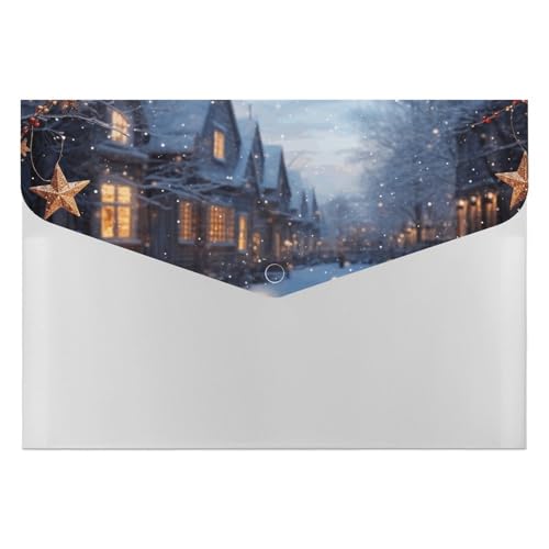 Dokumentenmappen, Kunststoff, Weihnachtsstimmung, bedruckt, Briefgröße, tragbare Ordner, 6 Fächer, Organizer für Zuhause und Büro Dokumentenmappen, Kunststoff, Weihnachtsstimmung, bedruckt, Briefgröße, tragbare Ordner, 6 Fächer, Organizer für Zuhause und Büro von RTBKLYQ