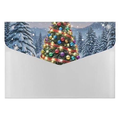 Dokumentenmappen, Kunststoff, Weihnachtstag, bedruckt, Briefgröße, tragbare Ordner, 6 Fächer, Organizer für Zuhause und Büro Dokumentenmappen, Kunststoff, Weihnachtstag, bedruckt, Briefgröße, tragbare Ordner, 6 Fächer, Organizer für Zuhause und Büro von RTBKLYQ