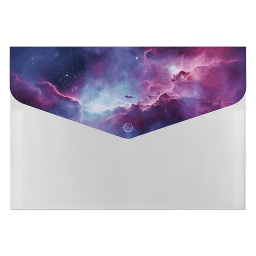 Dokumentenmappen, Kunststoff-Ordner, violett und blau, Galaxie, bedruckt, Briefgröße, tragbare Ordner, 6 Fächer, Organizer für Zuhause und Büro Dokumentenmappen, Kunststoff-Ordner, violett und blau, Galaxie, bedruckt, Briefgröße, tragbare Ordner, 6 Fächer, Organizer für Zuhause und Büro von RTBKLYQ