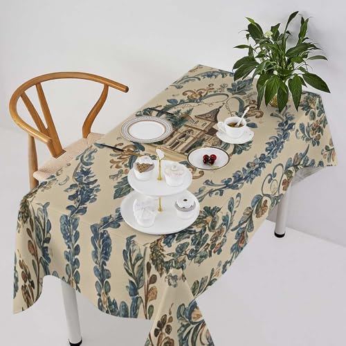 RTFGHJS Tischdecke im französischen Landhausstil, 140 x 140 cm, waschbar, Leinen, rechteckig, wasserdicht, strapazierfähig, Picknicktischabdeckung für Küche, Esszimmer, Urlaub, Party-Dekorationen RTFGHJS Tischdecke im französischen Landhausstil, 140 x 140 cm, waschbar, Leinen, rechteckig, wasserdicht, strapazierfähig, Picknicktischabdeckung für Küche, Esszimmer, Urlaub, Party-Dekorationen von RTFGHJS