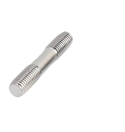 1/2/5 Stück M3 M4 M5 304 Edelstahl Doppelend-Gewindestange Doppelendschrauben Zahnstab Doppelkopf-Gewindestange(65mm,M4 (5pcs)) von RTKYYZ