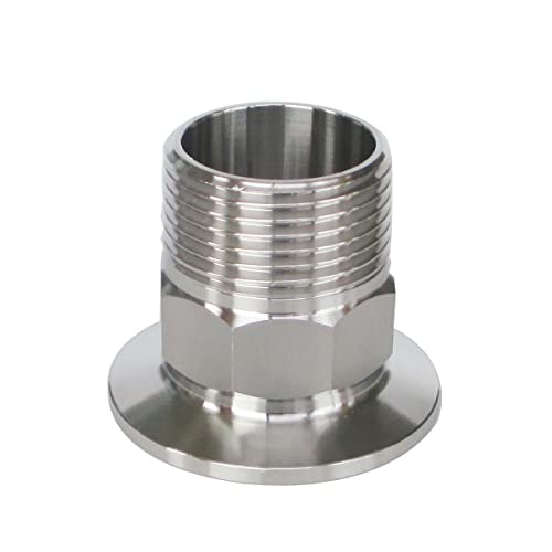 1/2'' 3/4'' 1'' 1-1/4'' 1-1/2'' 2'' BSP Tri Clamp Male Adapter 304 316 Edelstahl Sanitärfitting 1St(DN15 x Flange 50.5) von RTKYYZ