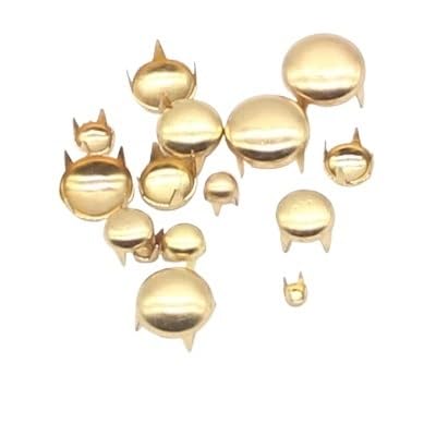 1 PACK Runde Kupfer Dome Nieten Spike Nieten Spots Nailhead Punk Rock DIY Leder Handwerk for Schuhe Kleidung Tasche Teile Dekoration(Gold 704,4mm 500pcs) von RTKYYZ