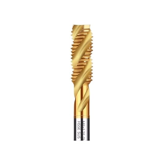 1 STÜCK M2-M24 Maschinengewindebohrer Titanbeschichteter spiralförmiger metrischer Gewindebohrer Gerader/Spitzen-Steckergewindebohrer HSS6542 Gewindeschneidwerkzeug-Gewindebohrer(Spiral Tap,M20) von RTKYYZ