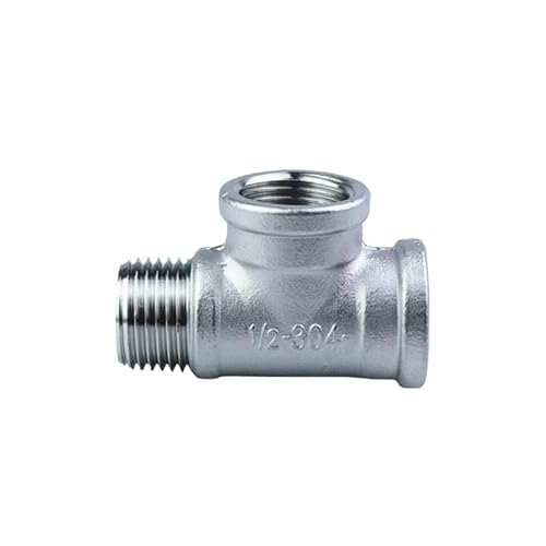 1 STÜCK Männlich + Weiblich + Innengewinde 3-Wege-T-Stück T-Rohrverschraubung 1/4“ 3/8“ 1/2“ 3/4“ 1“ 1-1/4“ 1-1/2“ BSP-Gewinde SS304 Edelstahl(3/8") von RTKYYZ