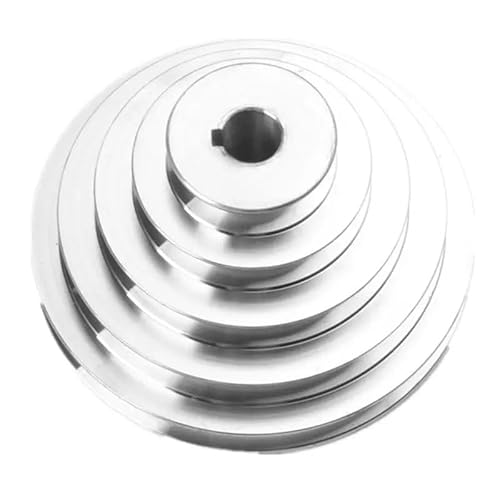 1 Stück Aluminium A Typ 5 Stufen Pagode Riemenscheibe 150 mm Außendurchmesser 14 mm bis 28 mm Bohrung for V-förmigen Zahnriemen(14mm) von RTKYYZ