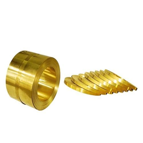 1 Stück H62 Messingblech, hochreines Messing, Folienstreifen, Plattenstärke: 0,01–0,08 mm, DIY-Material, Breite: 80–200 mm(0.03x80mm) von RTKYYZ