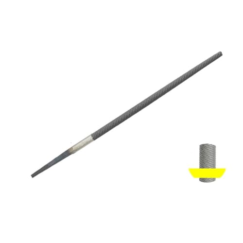 1 Stück Stahlfeilen 6/8 Zoll Flach-/Halbkreis-/Dreiecks-/Kreis-/Quadratsägenfeile Hohe Härte Verschleißfeste Schnitz- und Schärfhandfeile(6Inch-Circle) von RTKYYZ