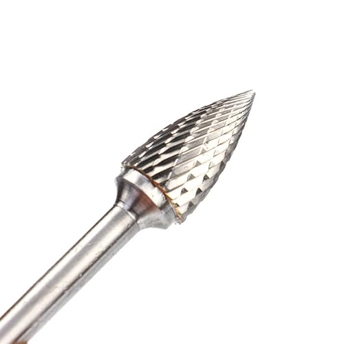 1 Stück YG8 Legierungs-Rotationsfeile, 1 Stück GX-Typ Doppelschlitz Wolframstahl Holzschnitzerei-Schleifkopf Hartmetall-Fräser for Kupfer(GX1020M06) von RTKYYZ