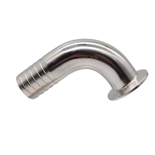 1 stück 19-38mm Schlauch Stacheldraht 1,5 "2" 2,5 "3" 4 "Tri Clamp Ferrule 304 Edelstahl Sanitär Ellenbogen Armaturen Adapter(12.5mm Barbed) von RTKYYZ