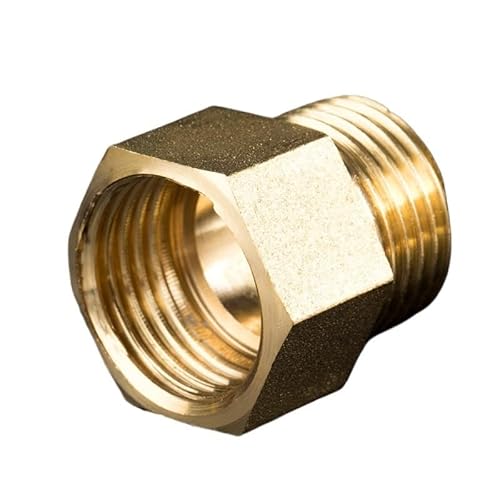 1 stück Messing Fitting F/M M10 M12 M14 M16 M18 M20 M22 Weiblichen Zu Männlichen Gewinde Messing Rohr Anschlüsse kupfer Koppler Adapter Gewinde Joint(M18X1.5-M14X1.5) von RTKYYZ