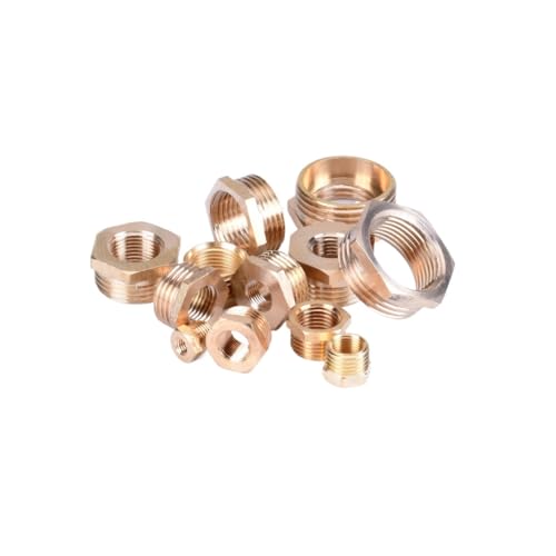 1 stück Messing Sechskantbuchse Reduzierstück Rohrverschraubung 1/8 1/4 3/8 1/2 3/4 F Auf M Gewinde Reduzierung Kupfer Wasser Gas Adapter Koppler Stecker(8) von RTKYYZ