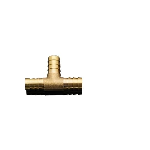 1 stück Messing Splicer Rohr Fitting T Form T Schlauch Barb 4 6 8 10 12 16mm Kupfer Barbed Stecker joint Luft Wasser Öl Koppler Adapter(OD 16-12-16mm) von RTKYYZ
