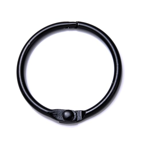10 Stück Bunter Metalllegierung Kartenring Schlüsselanhänger Biegering DIY O-förmiger Schlüsselanhänger zur Schmuckherstellung DIY Zubehör 25 30 41 mm(Black,25mm) von RTKYYZ