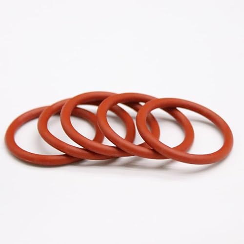 10 Stück rote Silikonringdichtung CS 4 mm Außendurchmesser 15~80 mm Silikon-O-Ring-Dichtung O-Ring aus lebensmittelechtem Gummi (Size : OD 28mm ID 20mm, Color : CS 4.0mm) von RTKYYZ