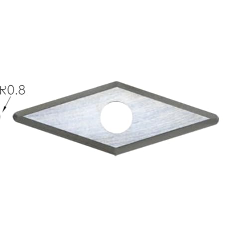 10 stücke Hartmetall Einfügen Schneider Holz Drehen Werkzeuge Runde Platz Diamant Ersatz Fräser Messer for Drehmaschine Drechseldrehmaschine Werkzeug(C.Diamond Radius) von RTKYYZ