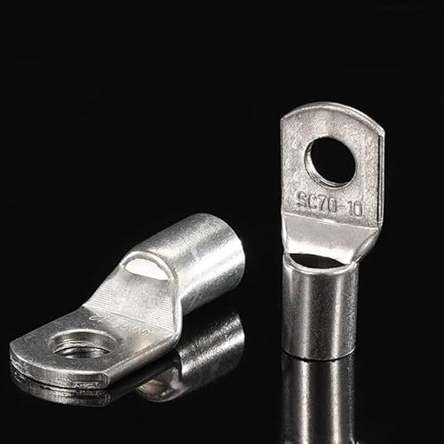 100/500 Stück SC-Typ Drahtnasenklemmen Kabelschuhe SC6 SC10 SC16 SC25 Blankkupfer Batterie Crimpverbinder Loch 6 mm 8 mm 10 mm(SC16-8,100 Pcs) von RTKYYZ