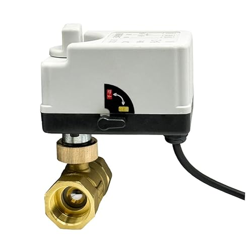 1PC 1/2 "3/4" 1 "2" Motorisierte Kugelhahn 220V 12V 24V 3-draht 2 Control Messing Elektrische Kugelhahn Mit Manuelle Schalter(DN15,24VDC) von RTKYYZ