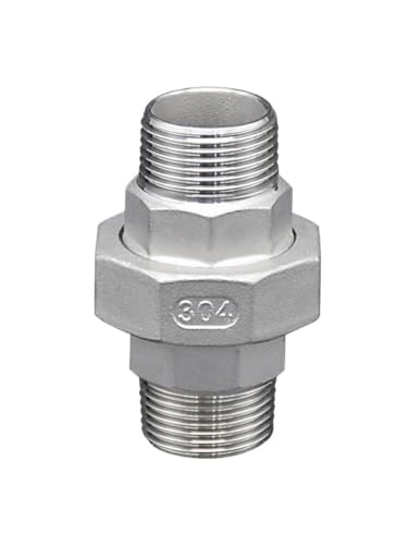 1PC 1/4 3/8 1/2 1 1-1/4 1-1/2 2 BSPT Außengewinde Union Edelstahl SS304 Gussrohrverschraubung Klasse 150(1/4") von RTKYYZ