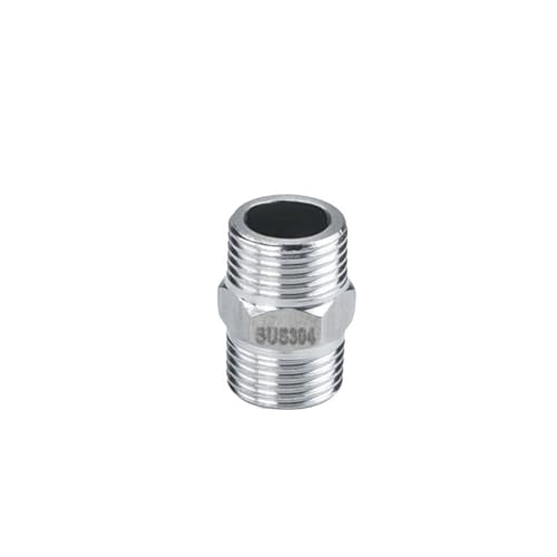 1PC Edelstahl Hex Nippel Fitting 1/4 "3/8" 1/2 "3/4" 1 "BSP Außengewinde Schnell Adapter koppler Stecker for Luft Öl Gas(2) von RTKYYZ