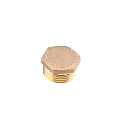 1PC G1 "1/4" 1/8 "3/8" 1/2 "3/4" G2 "BSP Innengewinde Messing rohr Hex Kopf Messing Stopper End Kappe Stecker Sanitär Fitting Stecker Adapter(G1-1l2 Male Thread) von RTKYYZ