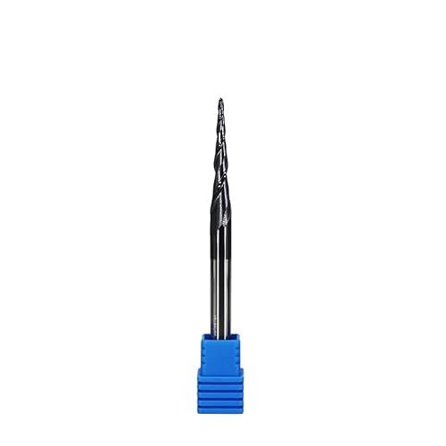 1PC Hartmetall Kugelfräser 3,175mm 4mm 6mm 8mm Konische Schaftfräser Gravur Fräser Cnc Kegel Holz Metall Fräser (Size : R0.75X30.5XD6X75L) von RTKYYZ