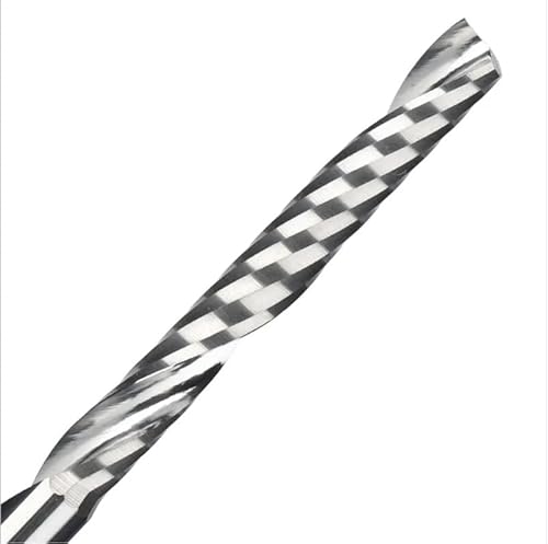 1PC Hartmetall-schaftfräser Einzelne Flöte Fräser 3,175 4 6mm Schaft Eine Flöte Spirale PVC Cutter CNC Router Bit(6x28x60mm) von RTKYYZ
