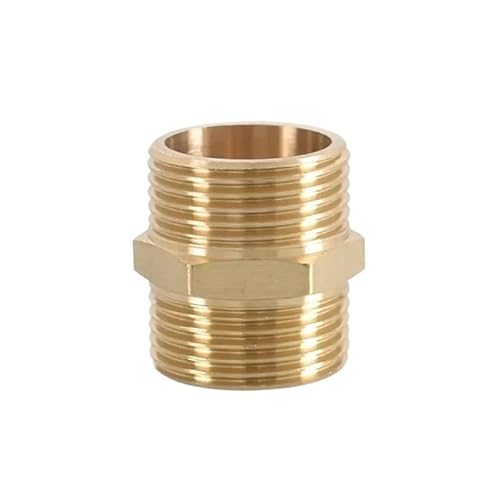 1PC Messing Rohr Hex Nippel Fitting 1/8" 1/4" 3/8" 1/2" 3/4" 1" BSP Außengewinde Schnell Adapter Koppler Stecker for Wasser Gas Luft Öl(1l2 to 1) von RTKYYZ