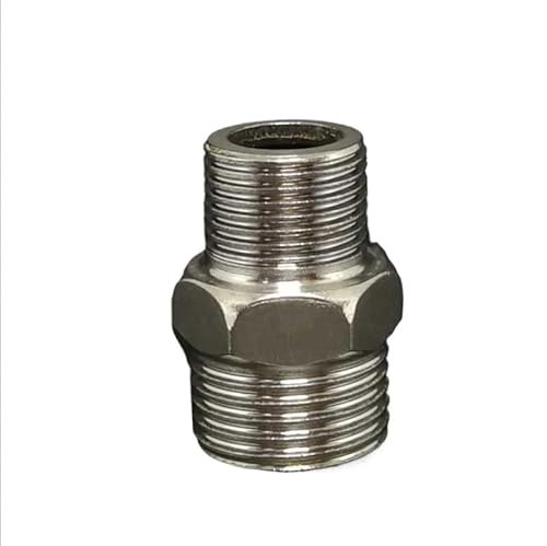 1PC Messing Rohr Hex Nippel Fitting Schnell Koppler Adapter 1/8 1/4 3/8 1/2 BSP Männlichen Zu Männlichen Gewinde Reduzierstück Wasser Öl Gas Stecker(DN10-DN15 BSP SS201) von RTKYYZ