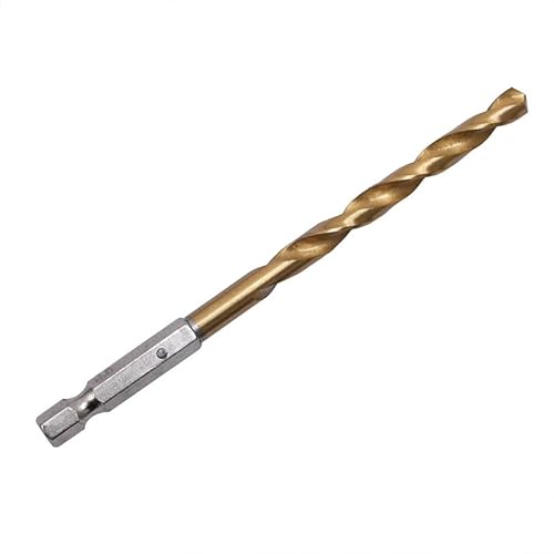 2/5/13-teiliger HSS-Bohrersatz aus Schnellarbeitsstahl mit Titanbeschichtung, 1/4-Sechskantschaft, 1,5 mm - 6,5 mm, Spiralbohrer mit Sechskantgriff(2PCS 2.5mm) von RTKYYZ