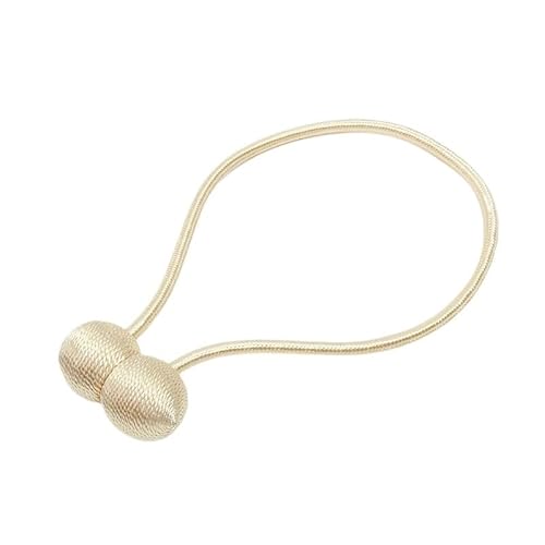 2 Stücke/4 Stücke Magnetische Kugel Vorhang Krawatte Seil Rückenlehne Schloss Kopfhörer Typ Magnetische Schnalle Krawatte Seil Vorhang Zubehör(For beige,2pcs) von RTKYYZ