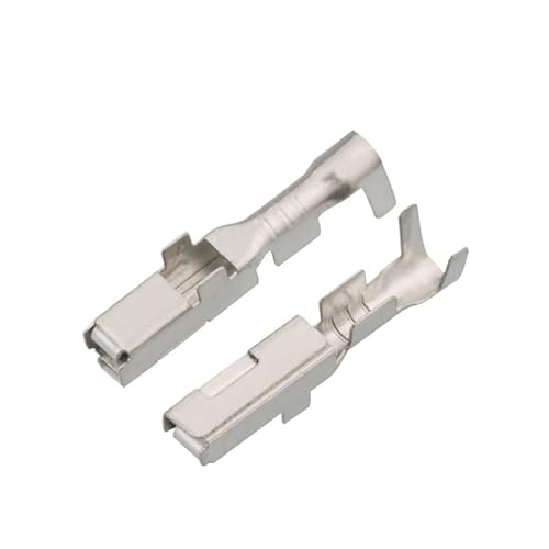 20/50/100/200 Stück 2,2 mm H62 Messing verzinnte Verdrahtungs-Kupferklemmen Automobil-Stecker-Buchse DJ611-2.2A 7114-4021 (Color : Female, Size : 200 pcs) von RTKYYZ