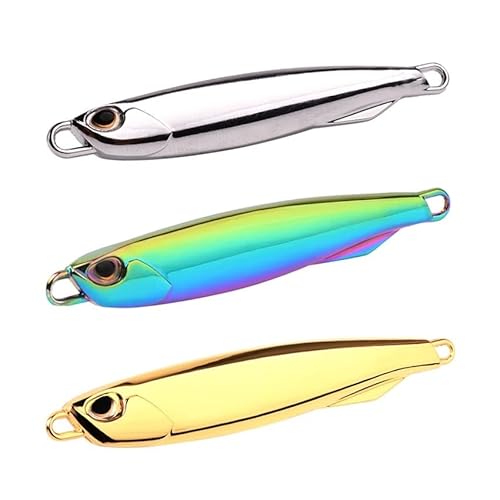 3-teiliges Metall-Jigköder-Set for Angeln, künstlicher Hartfischköder, sinkender Casting-Jigging-Köder, Löffel-Spinnerbait, 80 g, 60/40/20 g(3PCS No Hook,10G 5CM) von RTKYYZ
