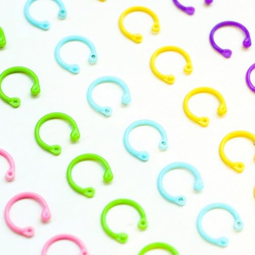 30 Stück Loseblatt-Binderinge, Bunter Loseblatt-Bindering, Kreisring, Schlüsselanhänger, Sammelalbum-Bindeschnalle, Hoop, Kalenderkreis(30pcs Random 24mm) von RTKYYZ