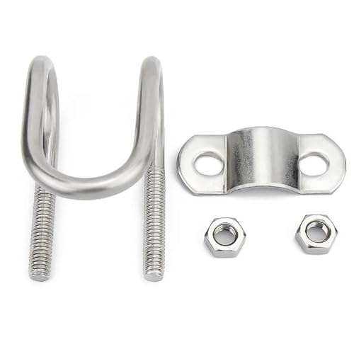 304&GALV 20 25 32 40 Rohrschelle Rohr Sanitär Kreuzschelle Edelstahl Verzinkung Rohr Rohrverschraubungen 22 Gauge Stahlrohr(GALV-M8x50x90mm 1set) von RTKYYZ