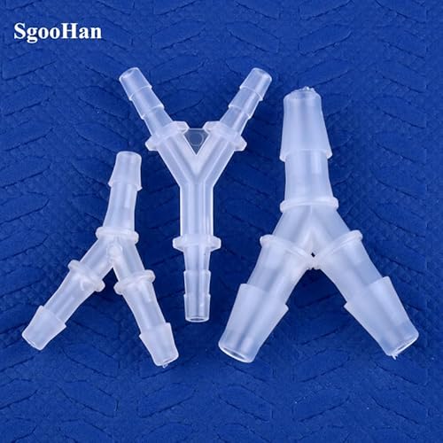 5~200 Stück 2,4~12,7 mm PP Y-Stil T-Stück-Verbindungsstücke Aquariumbehälter Luftpumpe Belüfterschlauch Pagodengelenke Bewässerungswasserrohr-Armaturen(7.9mm,5 Pieces) von RTKYYZ