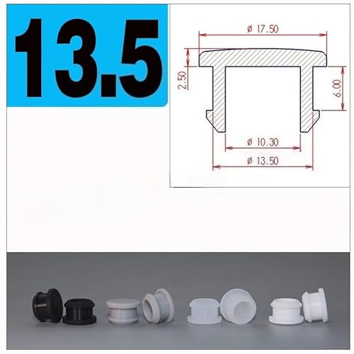 5 Stücke Schwarz Silikonkautschuk Snap-on Lochstopfen Stanzen Endkappen Dichtung Stopper 12,5 13 13,5 14 15 16 17 18 bis 30mm(A-13.5mm) von RTKYYZ