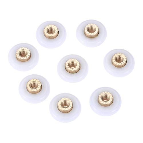8 Stück Bad-/Duschtürrollen/Läufer, Rollen, Riemenscheiben, 18 mm Durchmesser, Rad, Ersatzteil for Duschkabinen, Läufer von RTKYYZ