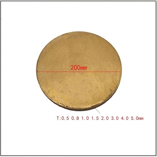 H62 Durchmesser 30 50 60 80 100 150 200 mm dick 0,5 1,0 2,0 mm Messingscheibe Messingdichtung Runde Platte aus reinem Kupfer Schneiden von Messingteilen(Dia 200mm,T-1.0mm) von RTKYYZ