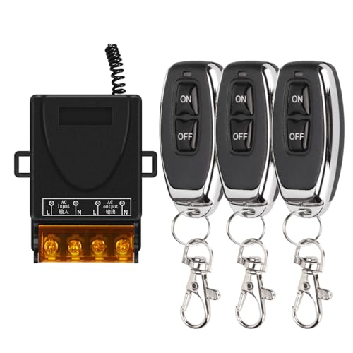 RF Drahtlose Fernbedienung Schalter 433 Mhz AC 110 V 120 V 240 V 220 V 30A Relais for Licht lampe Wasser Pumpe Tür Zugang System(1Receiver 3remote) von RTKYYZ