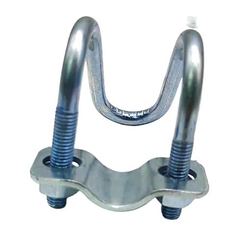 U-Bolzen 20 25 32 40 50 M6M8 304 & Verzinkte Doppel-U-Kreuz-Rohrschelle Schraube Stahlverbinder Gerüstbefestigung Kreuzschelle(304-M8x25x75mm 1set) von RTKYYZ
