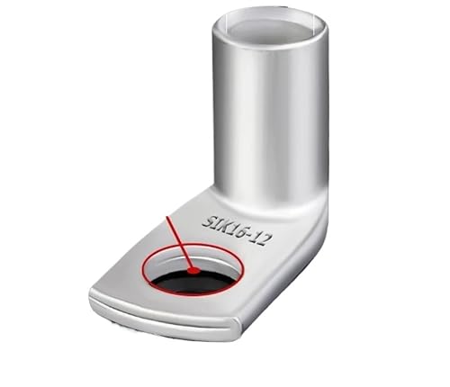 Verdickungsdrahtklemme L-Typ rechtwinklig 90 Grad gebogene Nase M6 M8 M10 M12 verzinnter Kupfer-Crimpanschluss-Anschlusskabelschuhe(SIK10-10,4pcs) von RTKYYZ