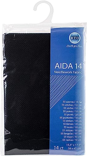 RTO Aida 14 Count Kreuzstich, Schwarz, 39 x 45 cm RTO Aida 14 Count Kreuzstich, Schwarz, 39 x 45 cm von RTO