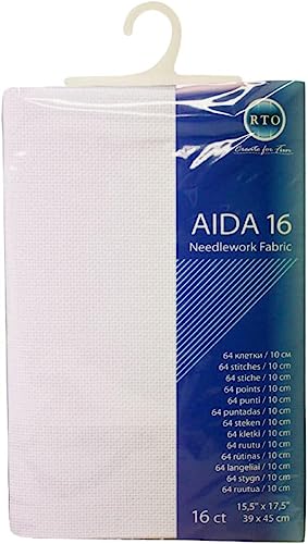 RTO Aida Zuschnitt, 16ct, weiß, 39x45cm RTO Aida Zuschnitt, 16ct, weiß, 39x45cm von RTO