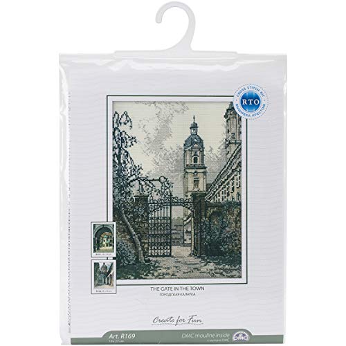 RTO Alte Stadt Kreuzstichset, Baumwolle, Mehrfarbig, 19x27 cm von RTO
