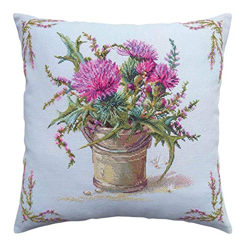 RTO CU058 Distel und Heidekraut Kreuzstichkissen, Baumwolle, Mehrfarbig, 40x40 cm RTO CU058 Distel und Heidekraut Kreuzstichkissen, Baumwolle, Mehrfarbig, 40x40 cm von RTO
