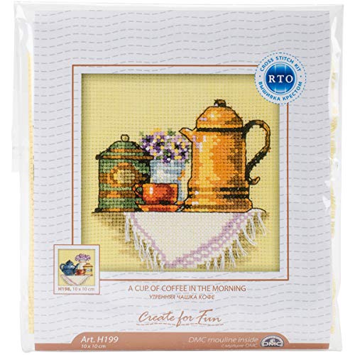 RTO Eine Tasse Kaffee am Morgen Kreuzstichset, Baumwolle, Mehrfarbig, 10x10 cm RTO Eine Tasse Kaffee am Morgen Kreuzstichset, Baumwolle, Mehrfarbig, 10x10 cm von RTO