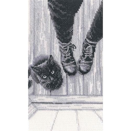 RTO Kreuzstich-Set, Motiv: schwarze Katze, M1035 Ich bin nur ein Kätzchen, 10,5 x 18,5 cm, zum Selbermachen RTO Kreuzstich-Set, Motiv: schwarze Katze, M1035 Ich bin nur ein Kätzchen, 10,5 x 18,5 cm, zum Selbermachen von RTO